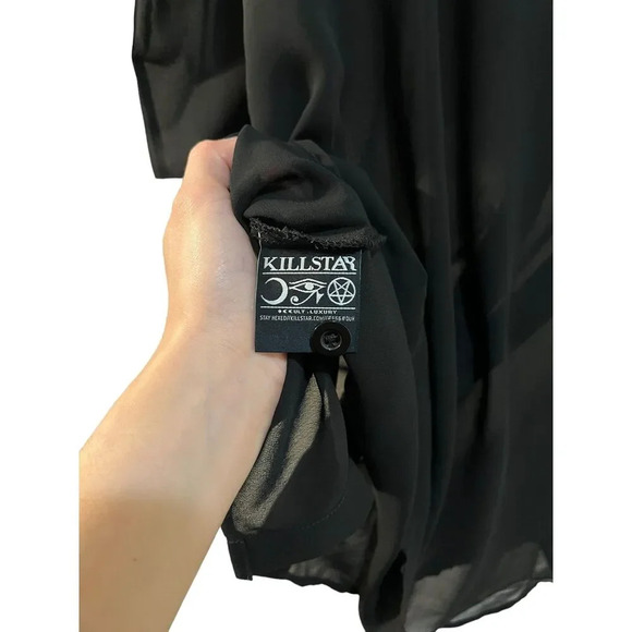 KILLSTAR Wednesday chiffon shirt dress Size Small - Picture 6 of 8